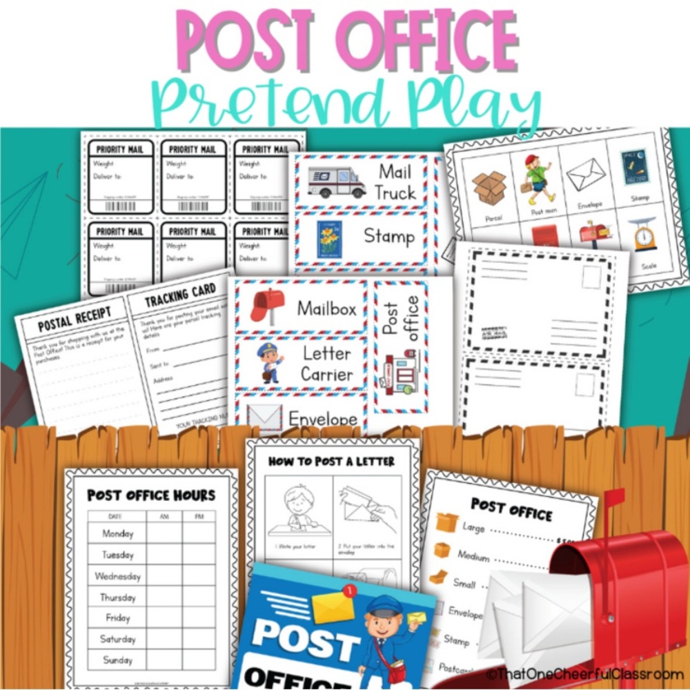 Pretend Play Post Office Set for Classroom
